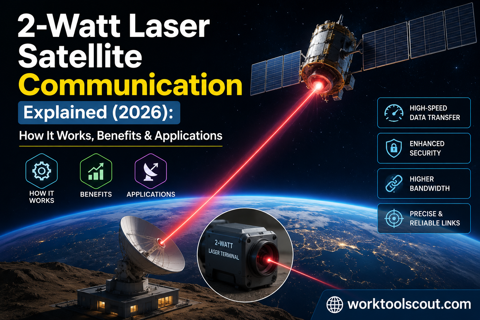 2-watt laser satellite communication