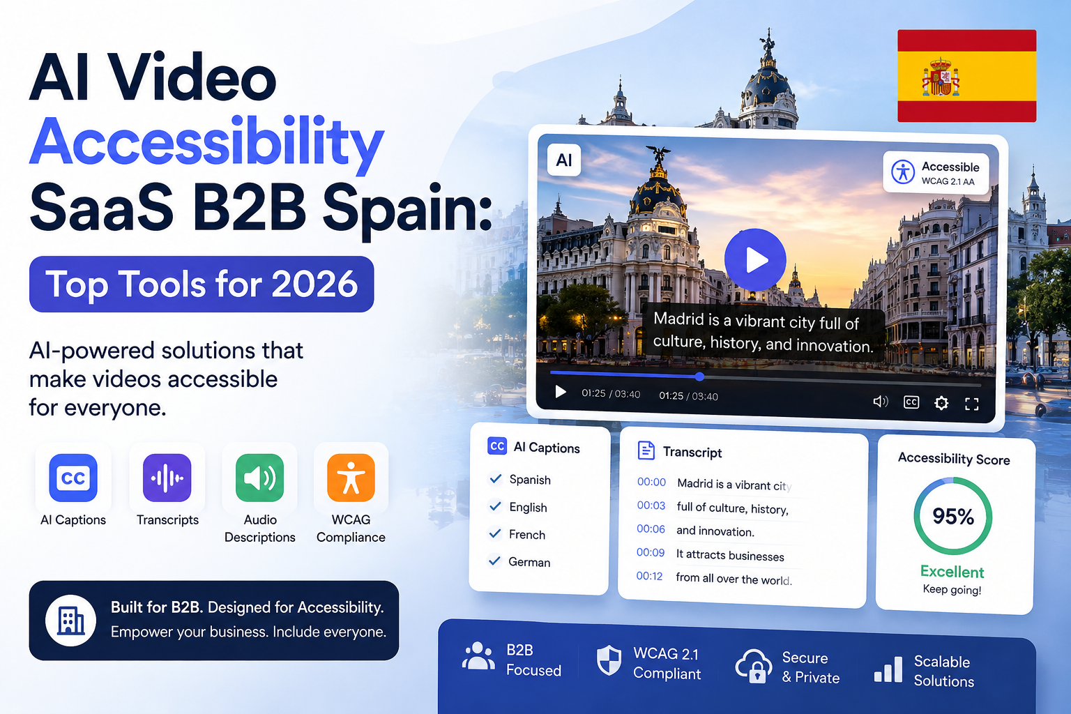 AI Video Accessibility SaaS B2B Spain: