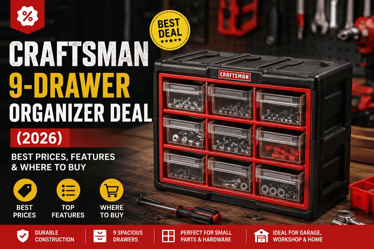 craftsman 9-drawer organizer deal