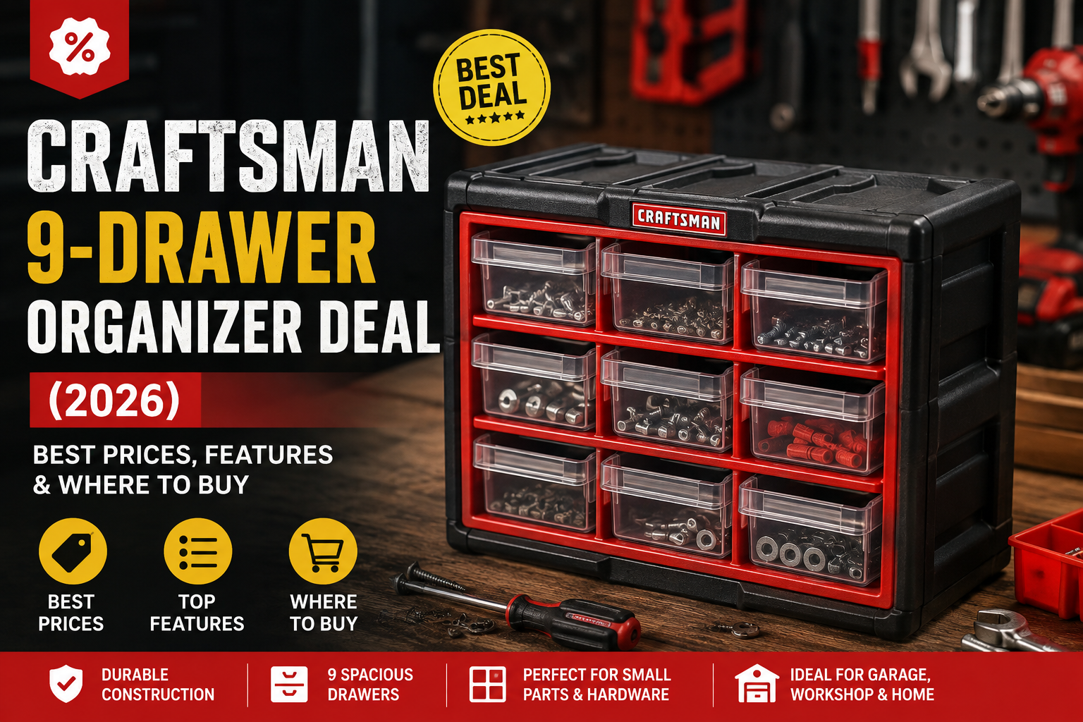 craftsman 9-drawer organizer deal