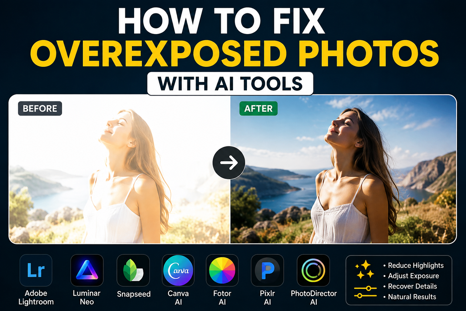 how to fix overexposed photos
